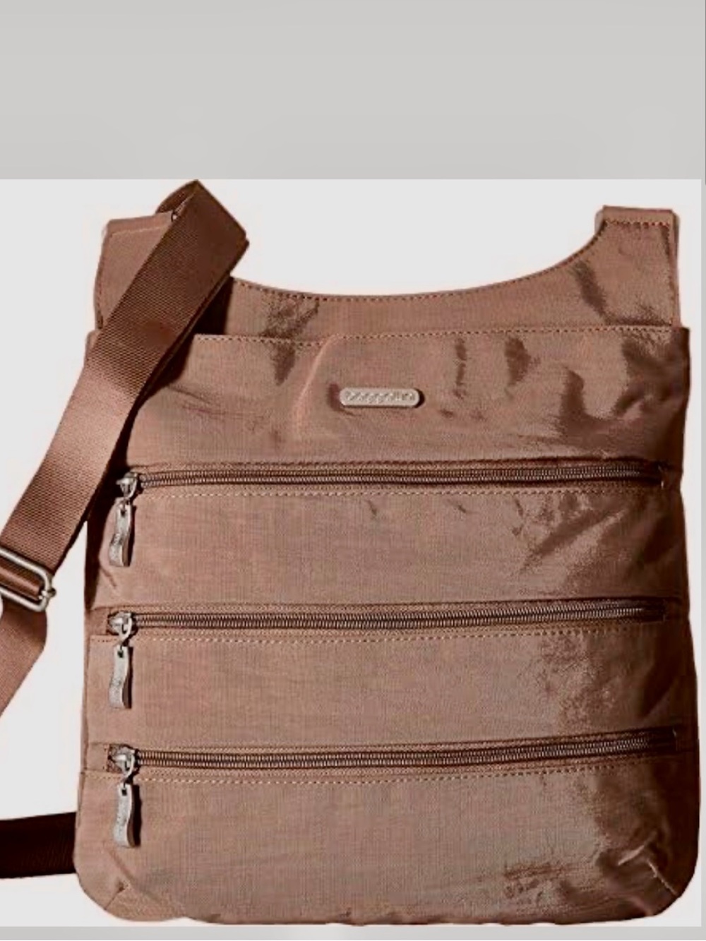 New Baggallini Crossbody Shoulder Bag in Brown - Lightweight Everyday Style